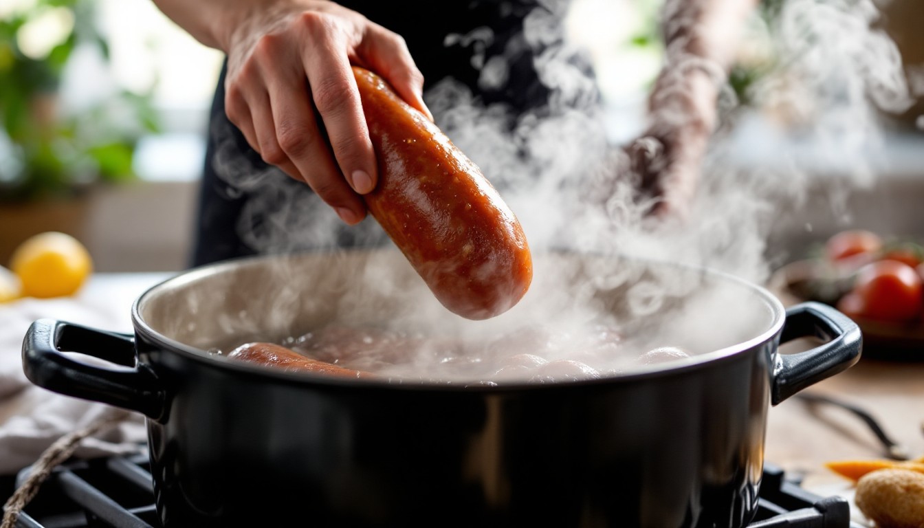 Comment cuire le saucisson lyonnais sans le piquer ni le saler
