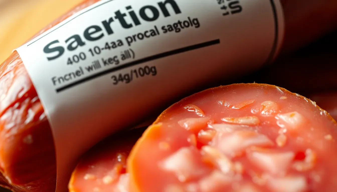 Comment lire les valeurs nutritionnelles du saucisson