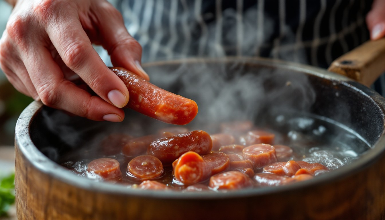 Quelle est la recette traditionnelle étape par étape pour cuire le saucisson de Lyon